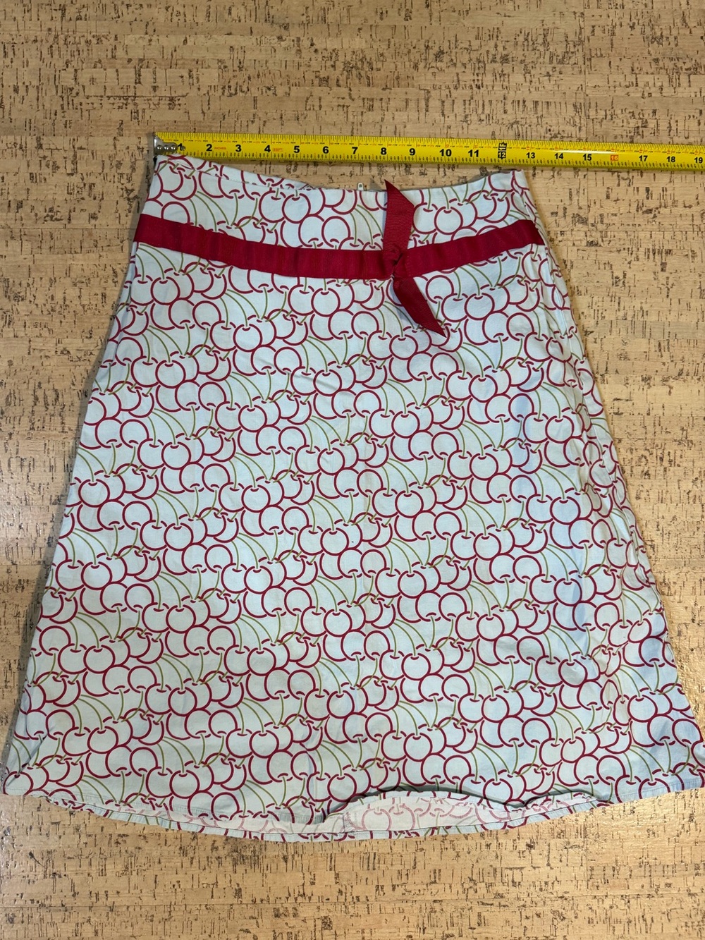 Speechless Y2K Cherry Print Midi Skirt Red Bow Twee Coquette